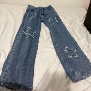 Women's Star Patch Blue Jeans